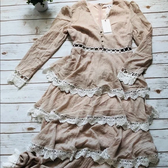 Endless Rose Linen and Lace Rose Maxi - Picture 2 of 7